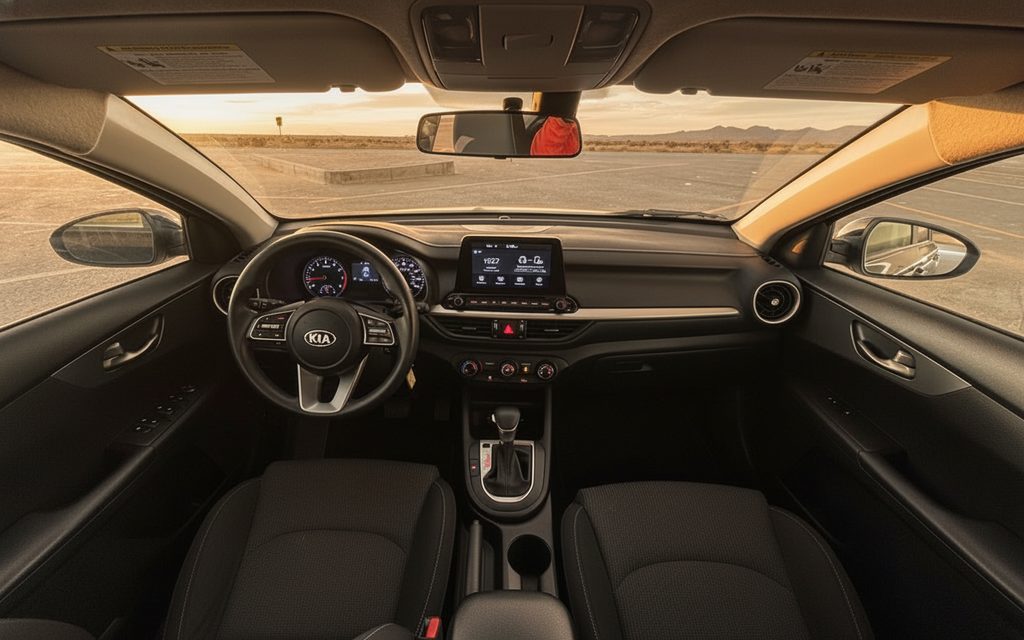 Kia Forte 2021 interior view showing trim