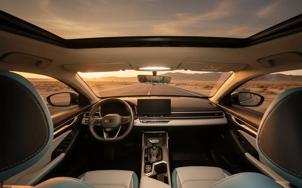 Geely Emgrand 2025 interior view showing trim