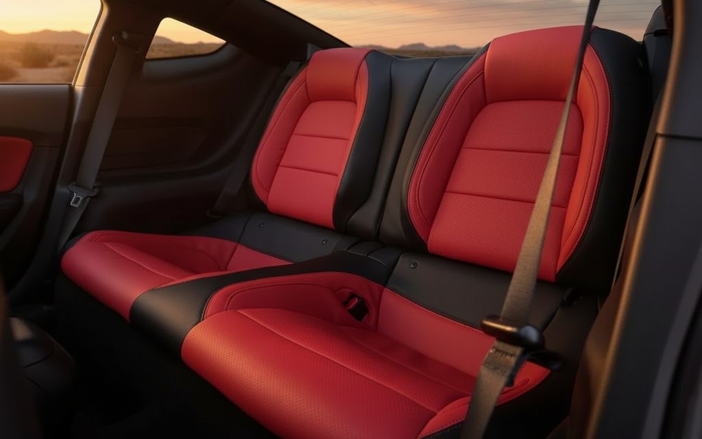 Ford Mustang 2024 leather seats and cabin – rental in Dubai