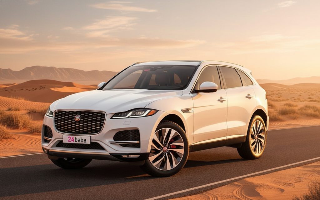 Jaguar E Pace 2022 White rental in Dubai