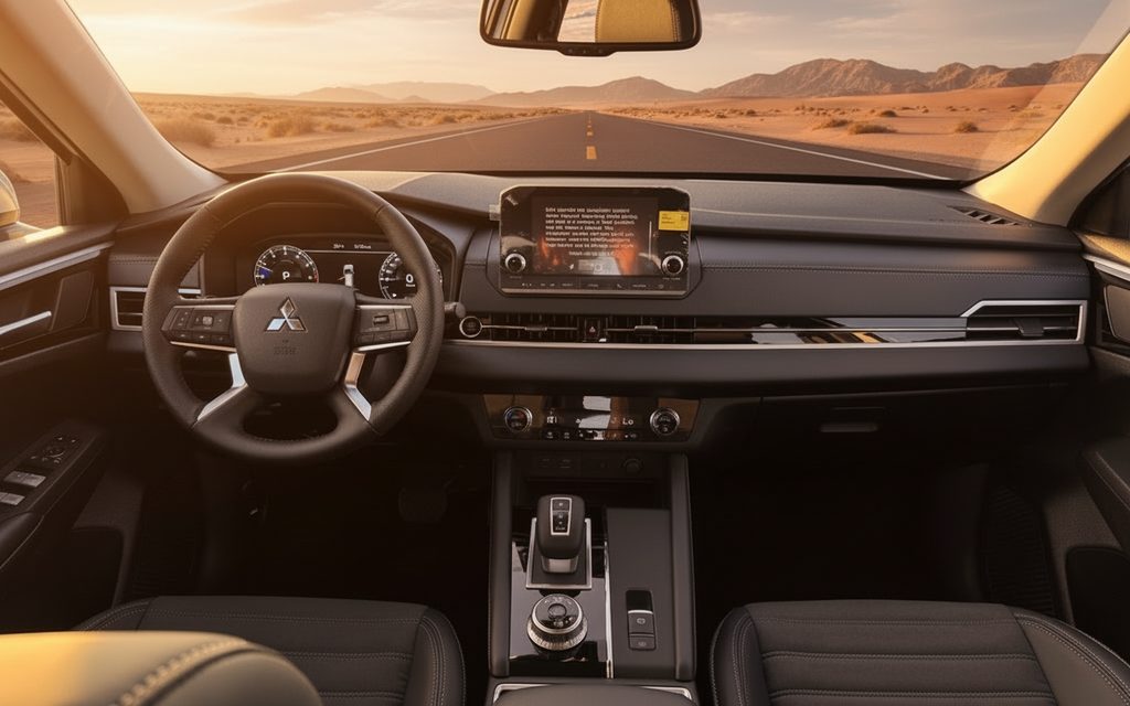 Mitsubishi Outlander 2024 interior view showing trim