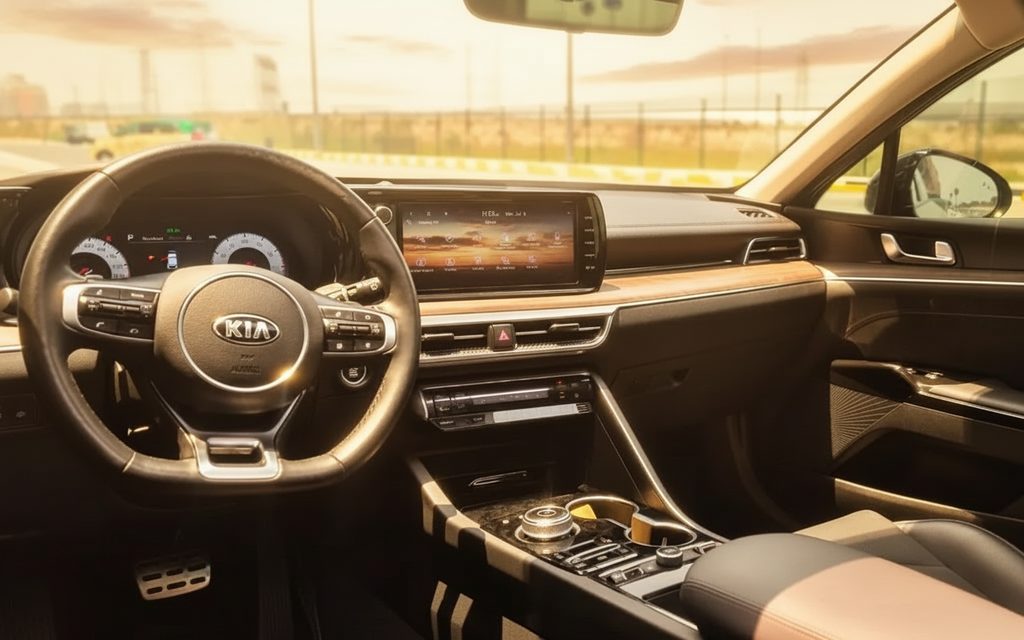 Kia K5 2023 interior view showing trim