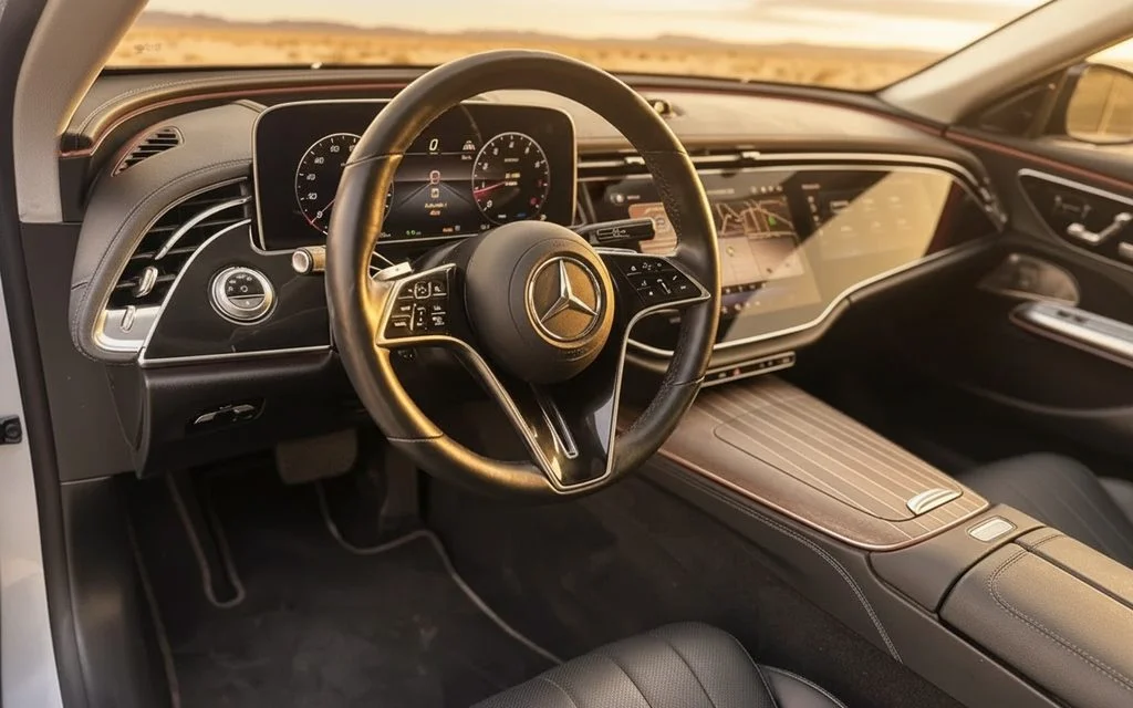 Mercedes E350 2024 dashboard and infotainment