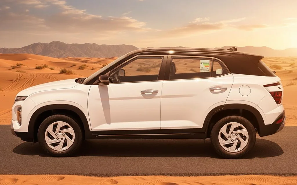 Hyundai Creta 2024 White side profile