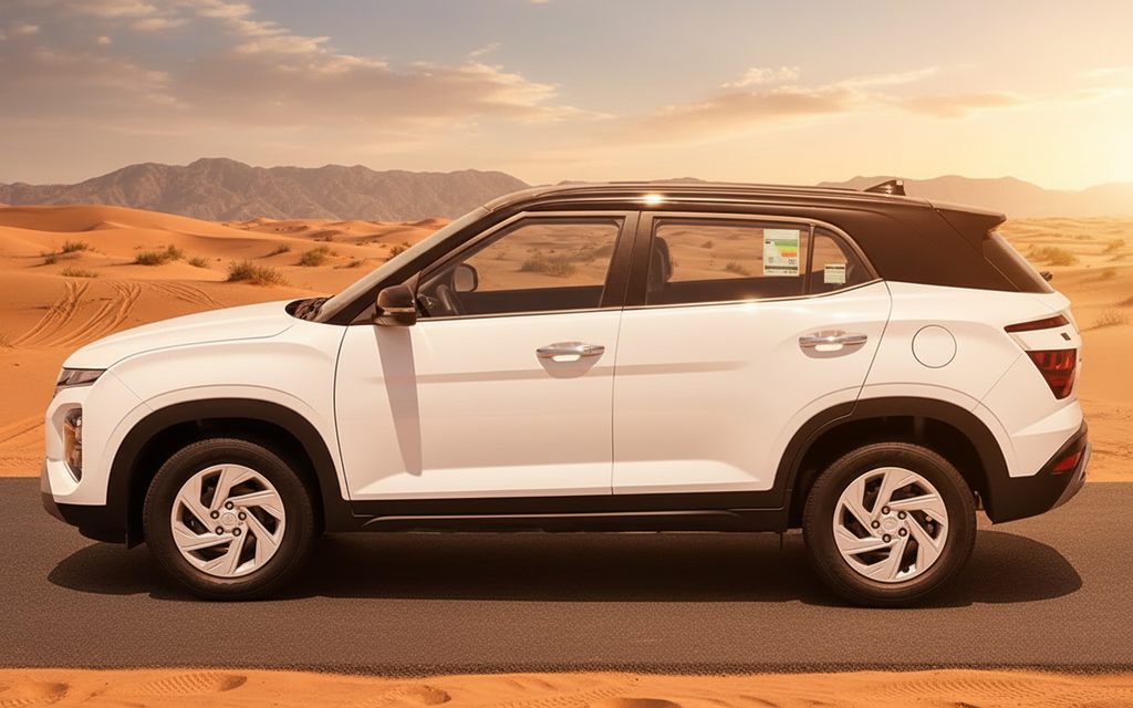 Hyundai Creta 2024 White side profile