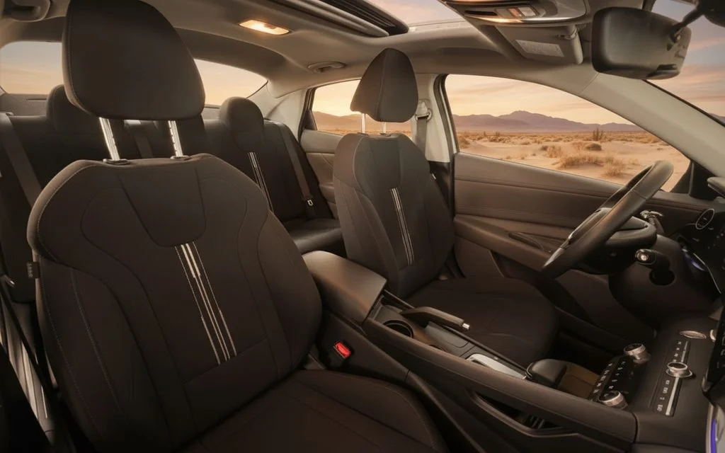 Hyundai Elantra 2024 leather seats and cabin