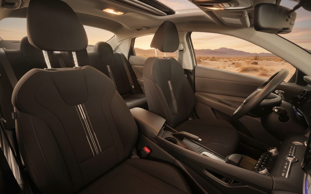 Hyundai Elantra 2024 leather seats and cabin
