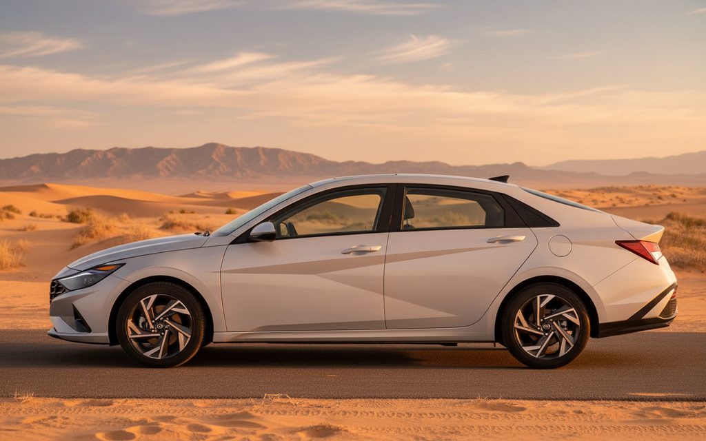 Hyundai Elantra 2024 Grey side profile
