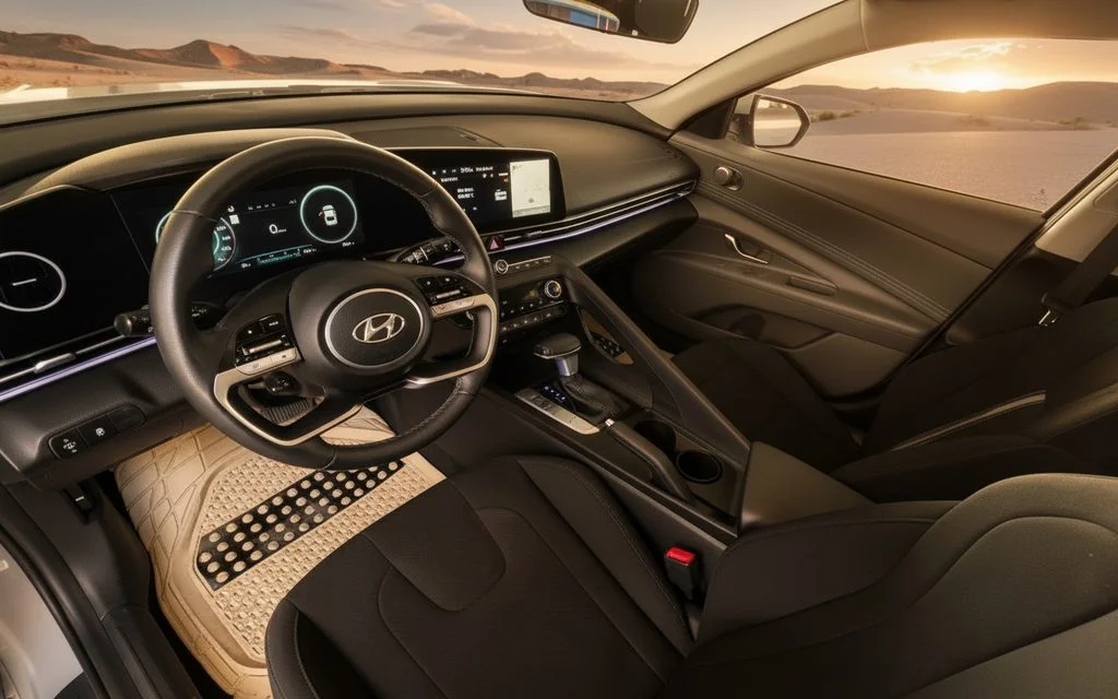 Hyundai Elantra 2024 interior view showing trim