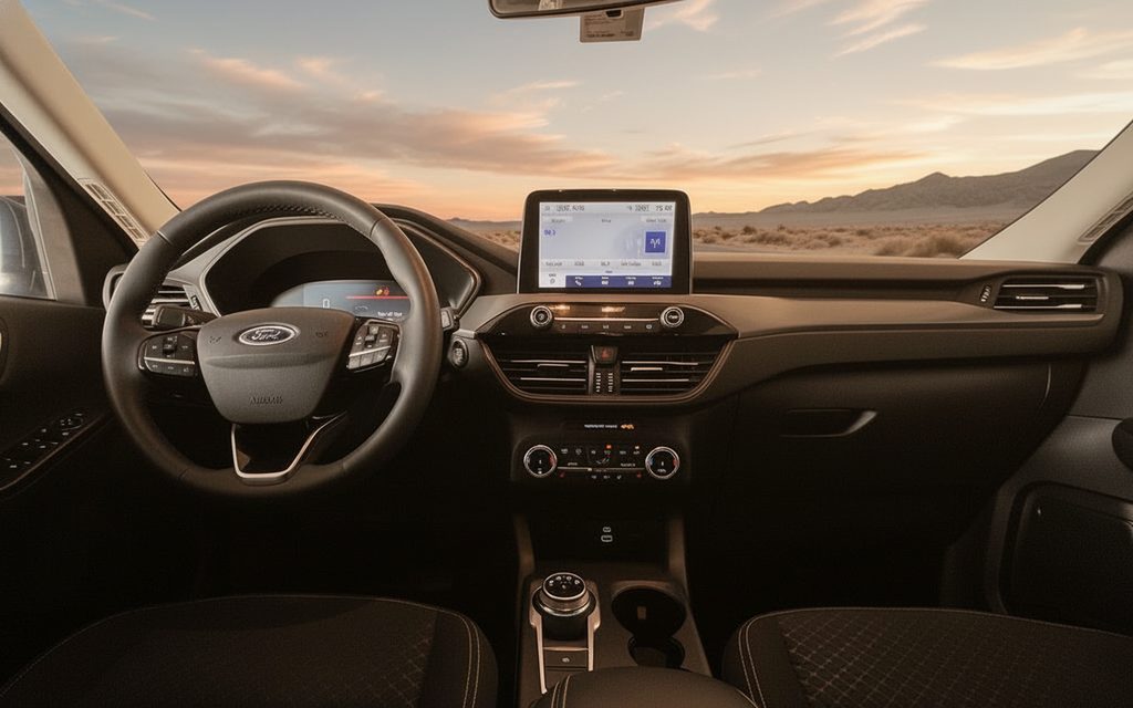 Ford Escape 2023 dashboard and infotainment – rental in Dubai