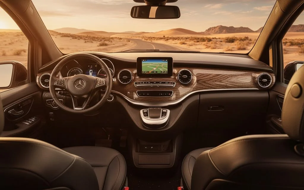 Mercedes V Class 2022 dashboard and infotainment