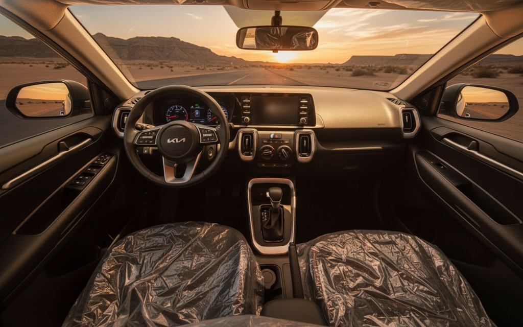 Kia Sonet 2023 interior view showing trim