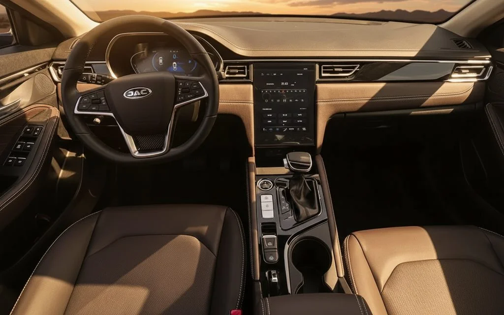 Jac J7 2023 interior view showing trim