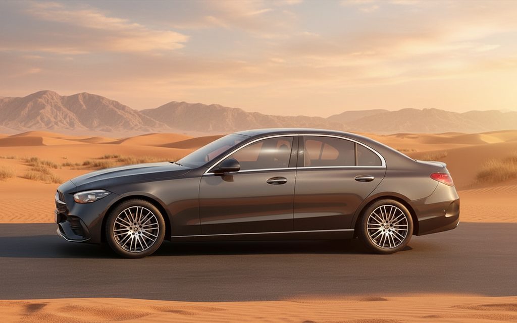 Mercedes C300 2022 Grey side profile