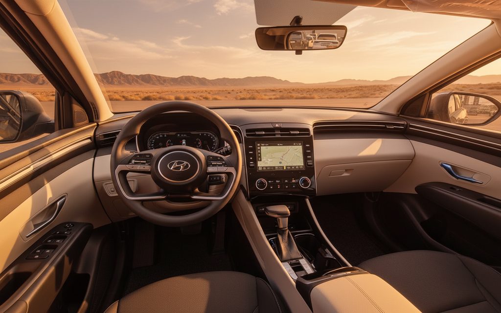 Hyundai Tucson 2022 interior view showing trim
