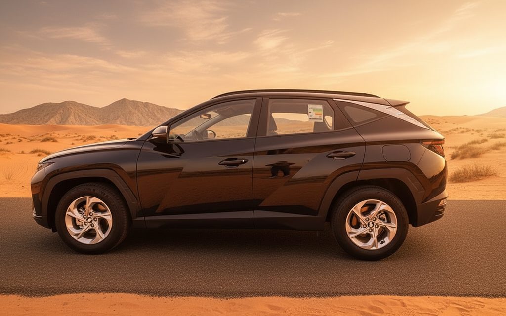 Hyundai Tucson 2022 Black side profile