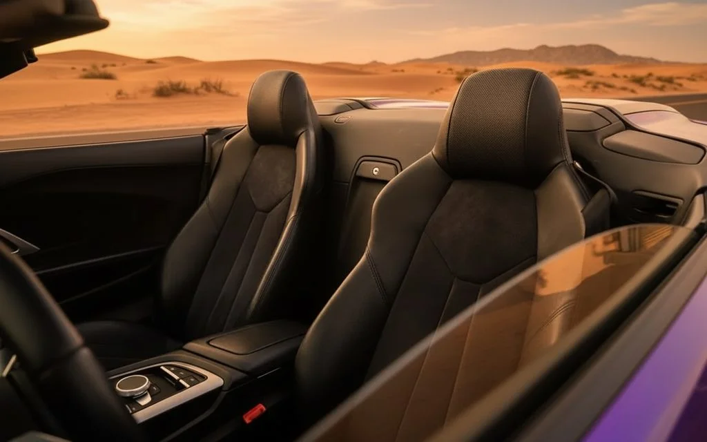 Audi R8 2022 leather seats and cabin