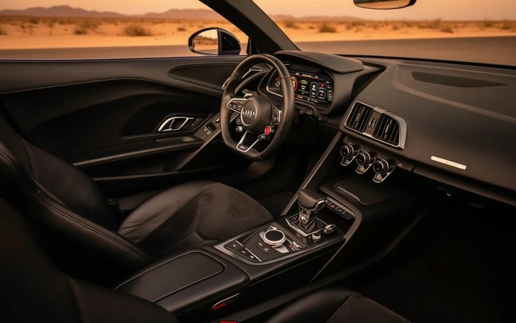 Audi R8 2022 interior view showing trim