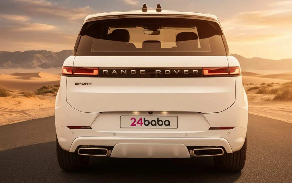 LandRover RangeRoverSport 2025 White rear view showing taillights