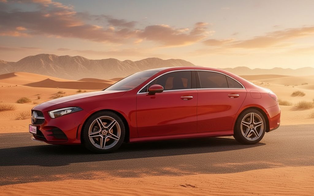 Mercedes A200 2025 Red side profile