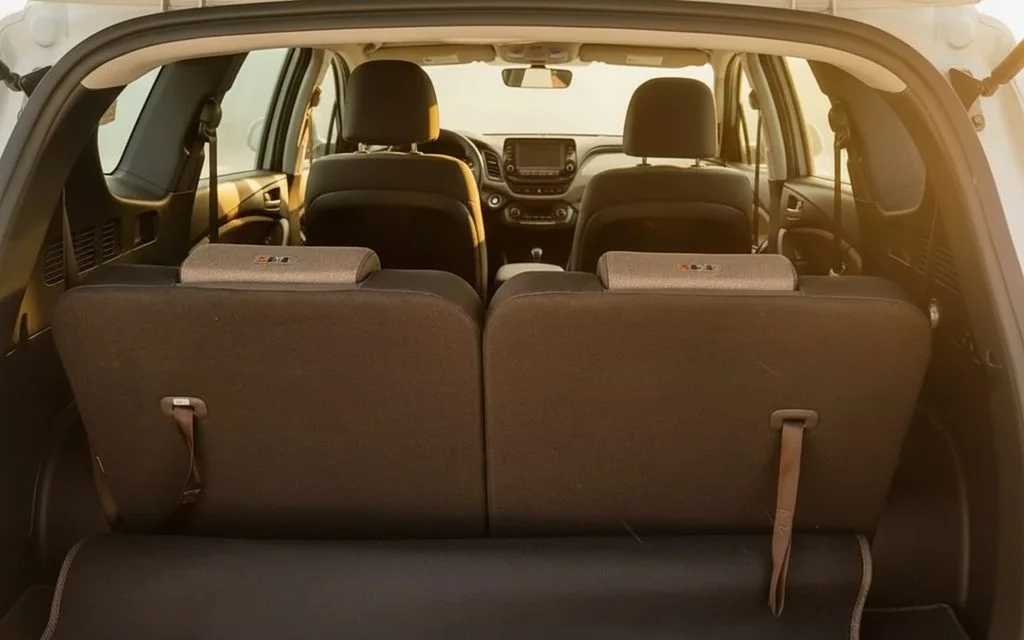 Hyundai SantaFe 2022 leather seats and cabin – rental in Dubai