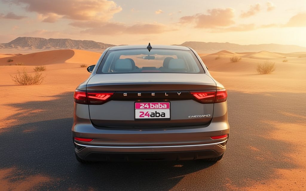 Geely Emgrand 2025 Grey rear view showing taillights