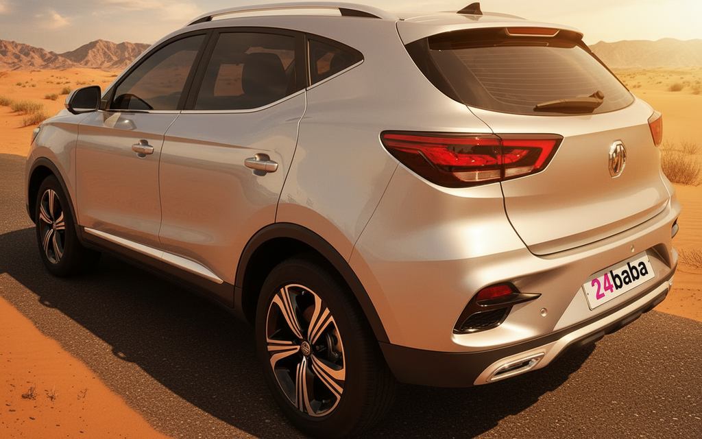 Mg Zs 2023 Grey rear view showing taillights