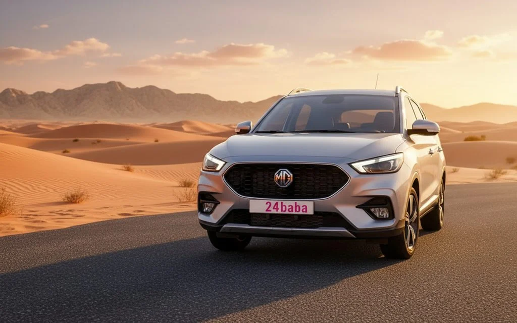 Mg Zs 2023 Grey front view with headlights