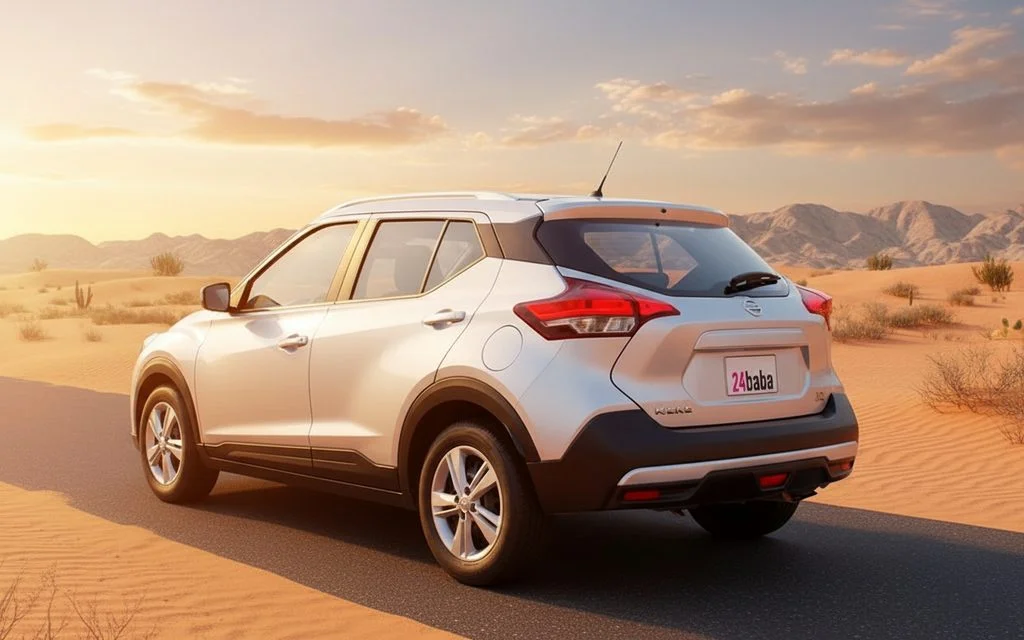 Nissan Kicks 2025 Silver rear view showing taillights