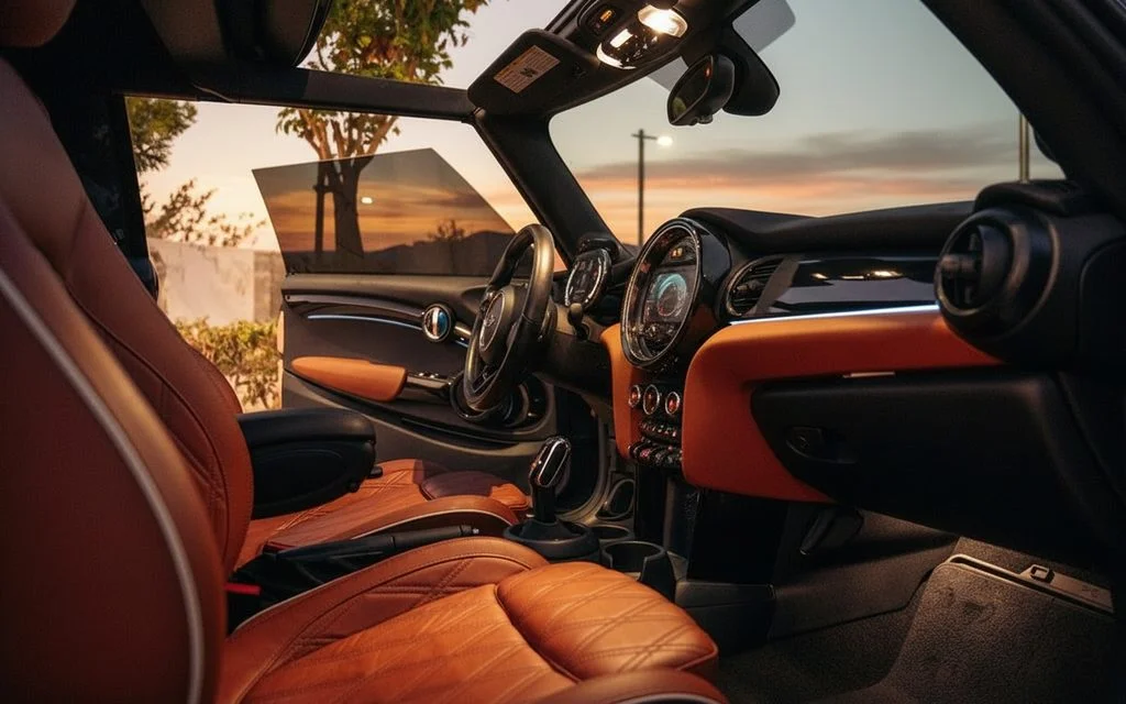 Mini Cooper 2023 interior view showing trim
