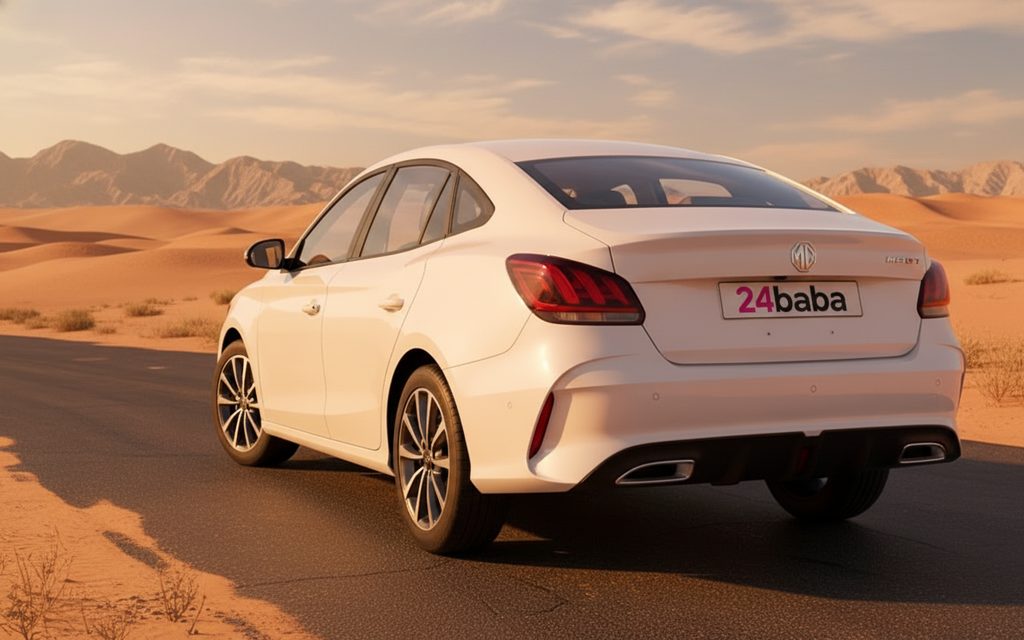 Mg Gt 2024 White rear view showing taillights