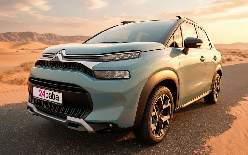 Citroen C3 2024 Silver front view with headlights