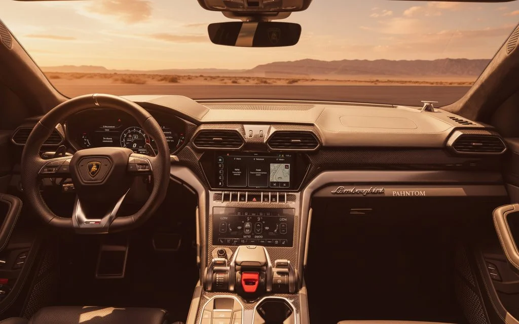 Lamborghini Urus 2022 interior view showing trim