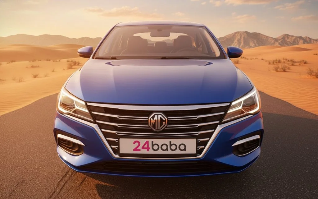 Mg 5 2023 Blue front view with headlights