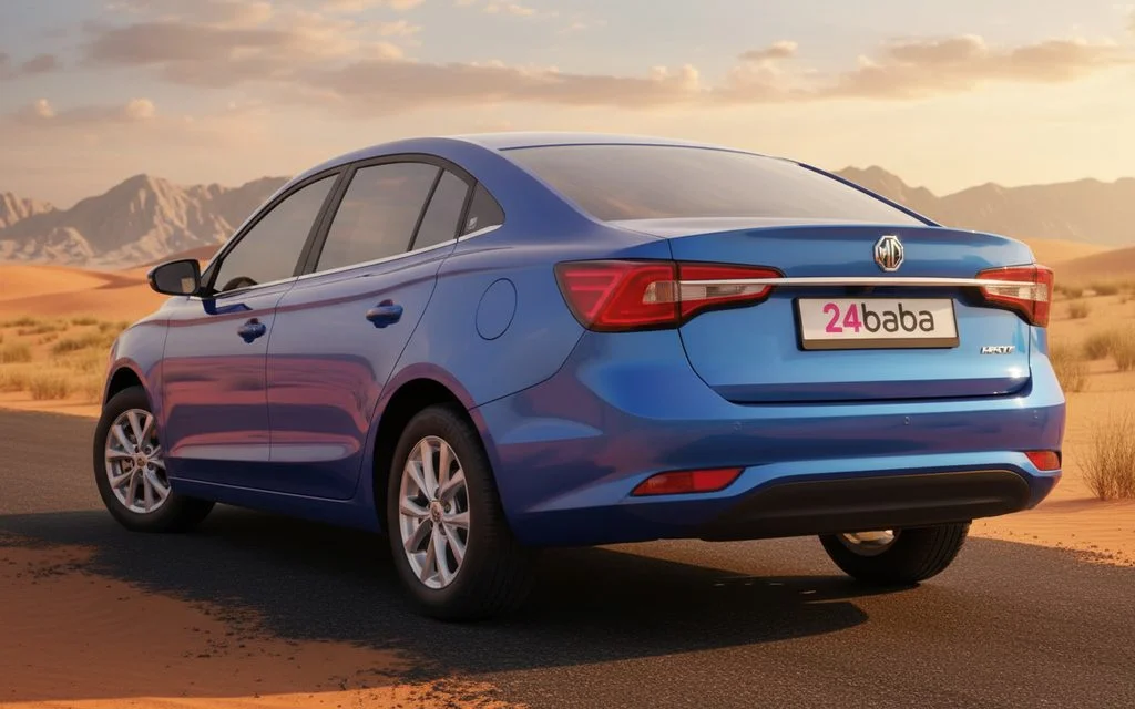 Mg 5 2023 Blue rear view showing taillights