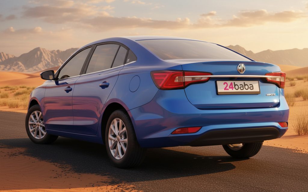 Mg 5 2023 Blue rear view showing taillights