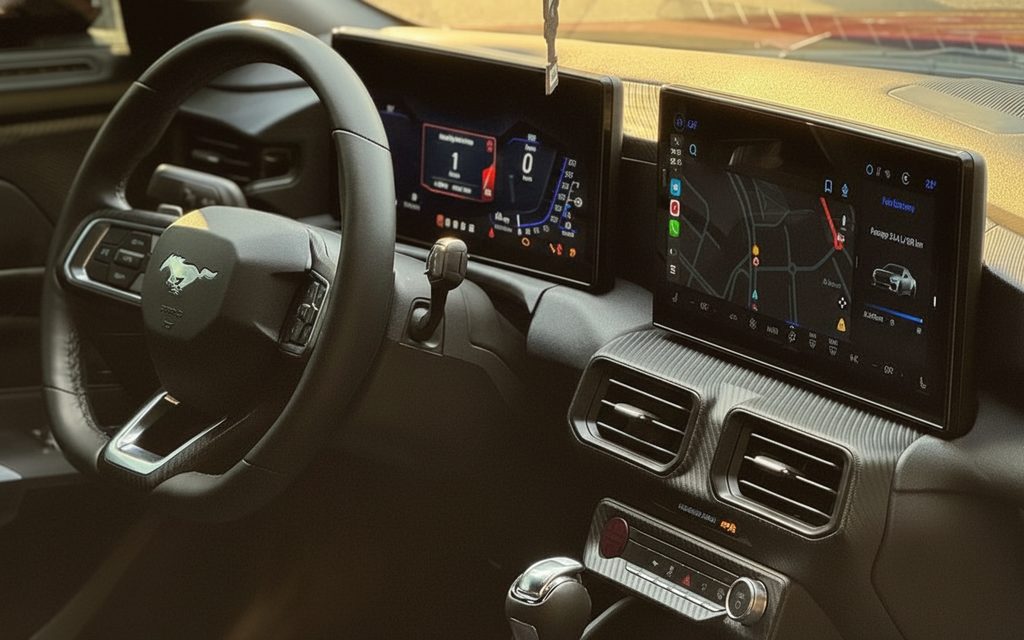 Ford Mustang 2024 dashboard and infotainment – rental in Dubai