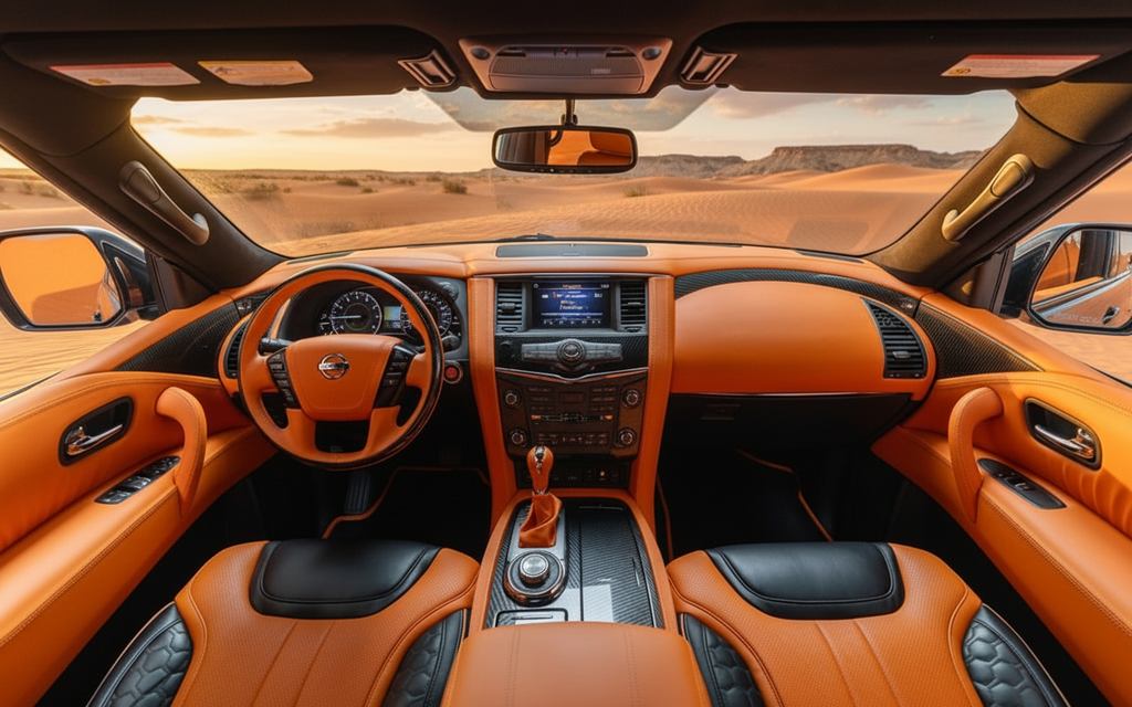 Nissan Patrol 2025 interior view showing trim