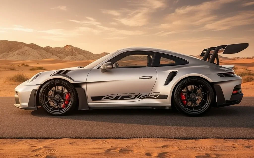 Porsche 911 2024 Grey side profile