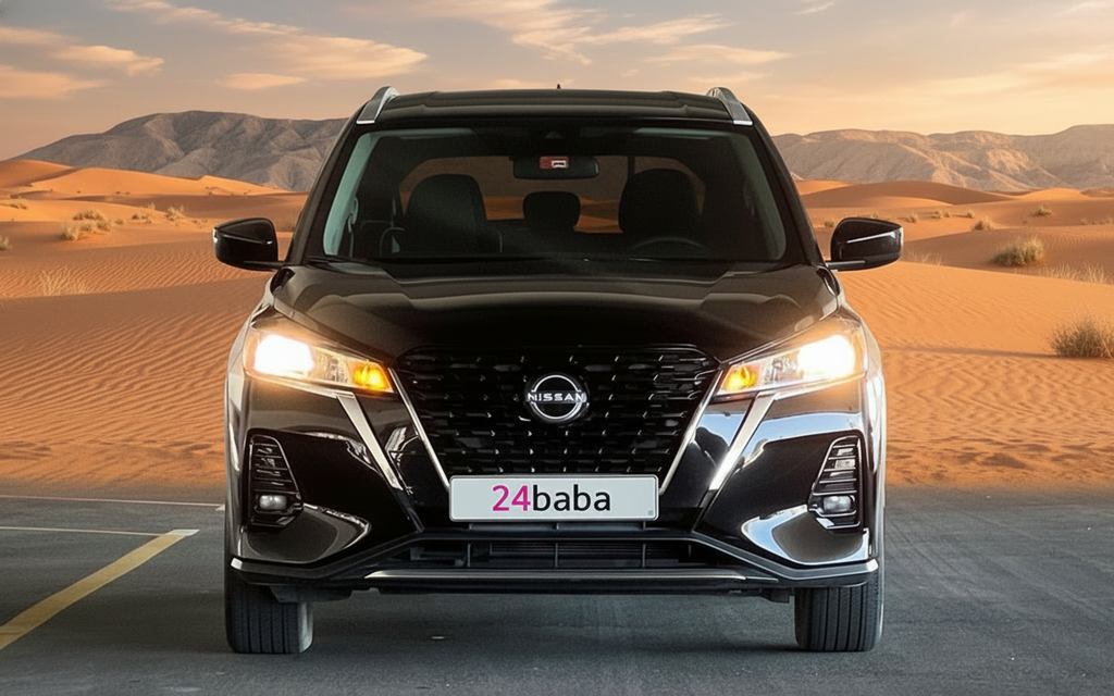 Nissan Kicks 2022 Black front view with headlights