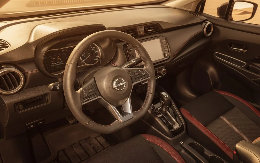 Nissan Versa 2024 interior view showing trim