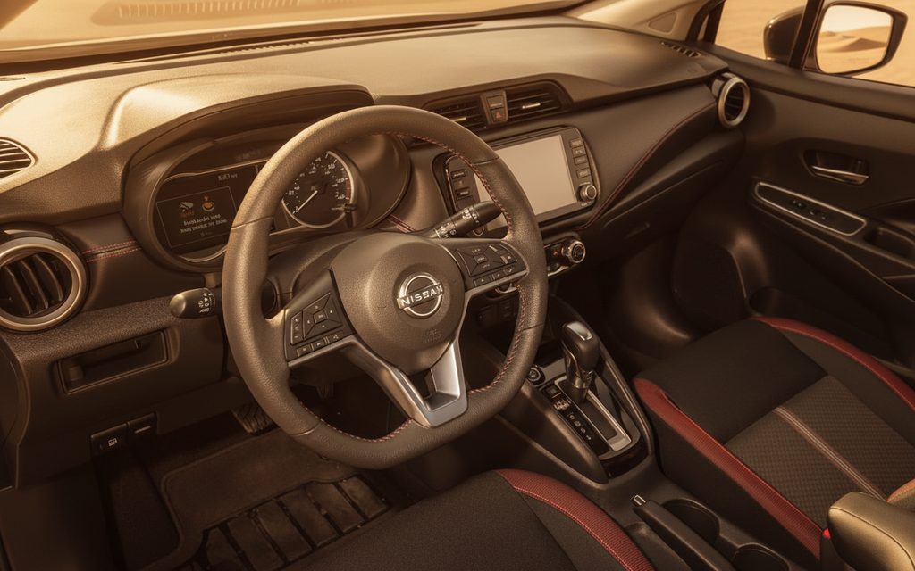 Nissan Versa 2024 interior view showing trim