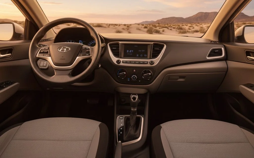 Hyundai Accent 2023 dashboard and infotainment