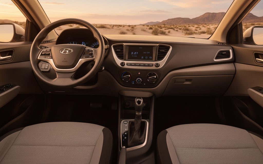 Hyundai Accent 2023 dashboard and infotainment