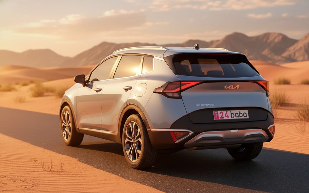 Kia Sportage 2024 Silver rear view showing taillights