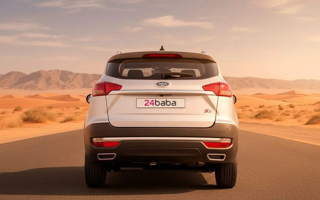 Jac S3 2024 White rear view showing taillights