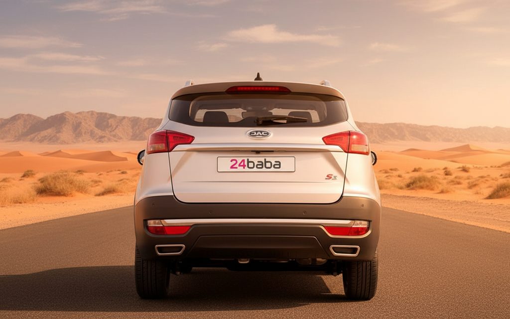 Jac S3 2024 White rear view showing taillights