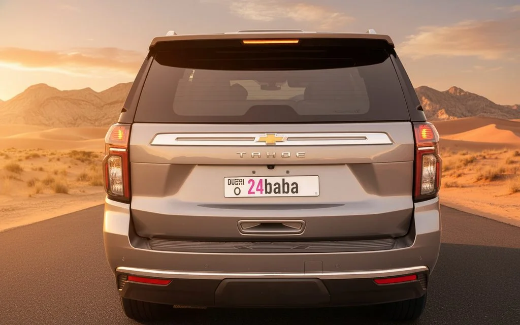 Chevrolet Tahoe 2021 Grey rear view showing taillights
