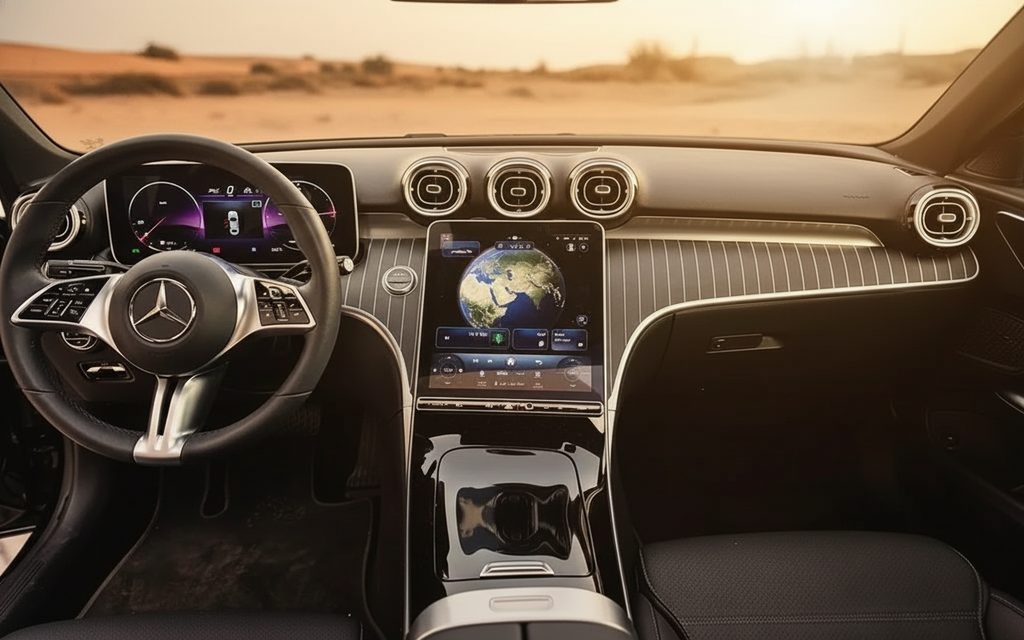 Mercedes C200 2024 dashboard and infotainment