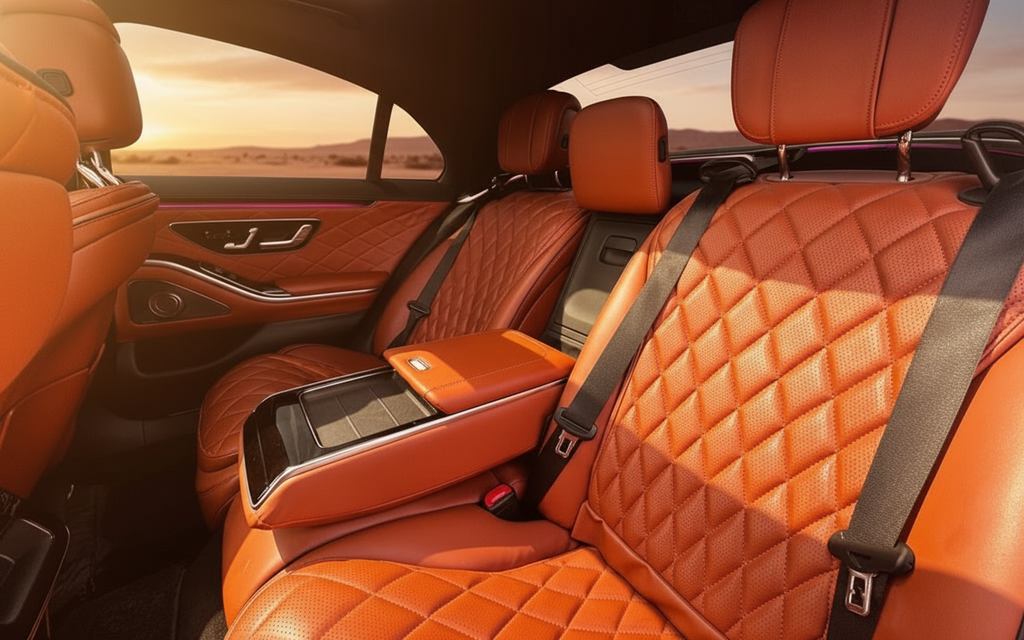 Mercedes S580 2023 leather seats and cabin